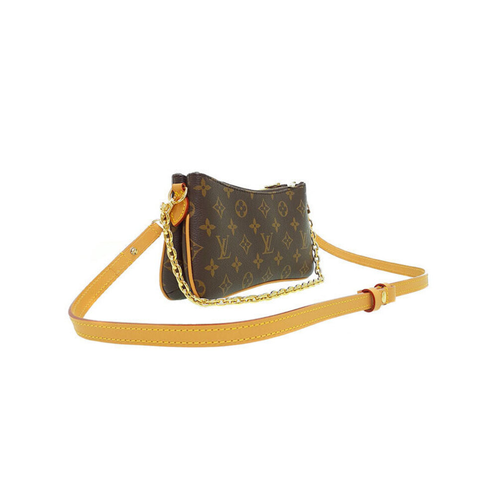 Louis Vuitton Leather Liv Brown Bag Monogram Pochette - Picture 1 of 8